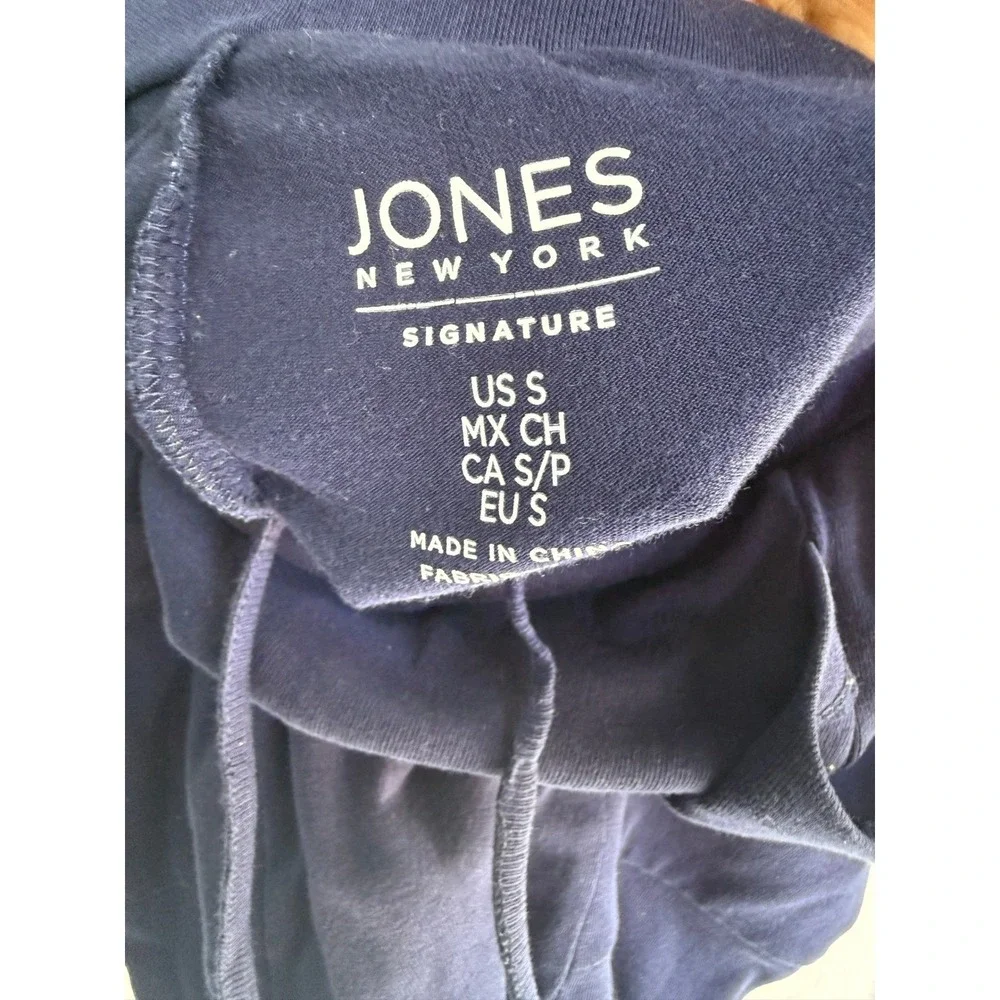 Jones New York Signature Navy Blue Knit Mini‎ Skirt with Pockets Small